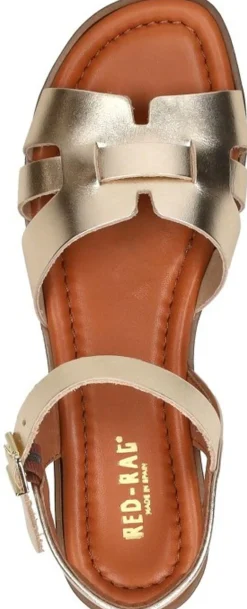 Red Rag Sandalen Plat Goudkleur Best