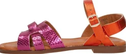 Red Rag Sandalen Plat Fuchsia Outlet