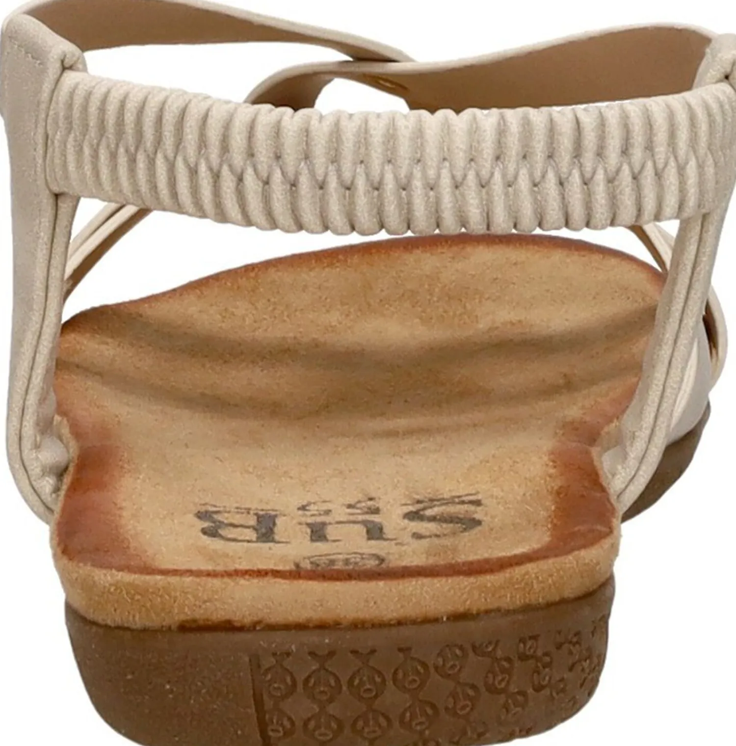 Sub55 Sandalen Plat Gebroken wit Outlet