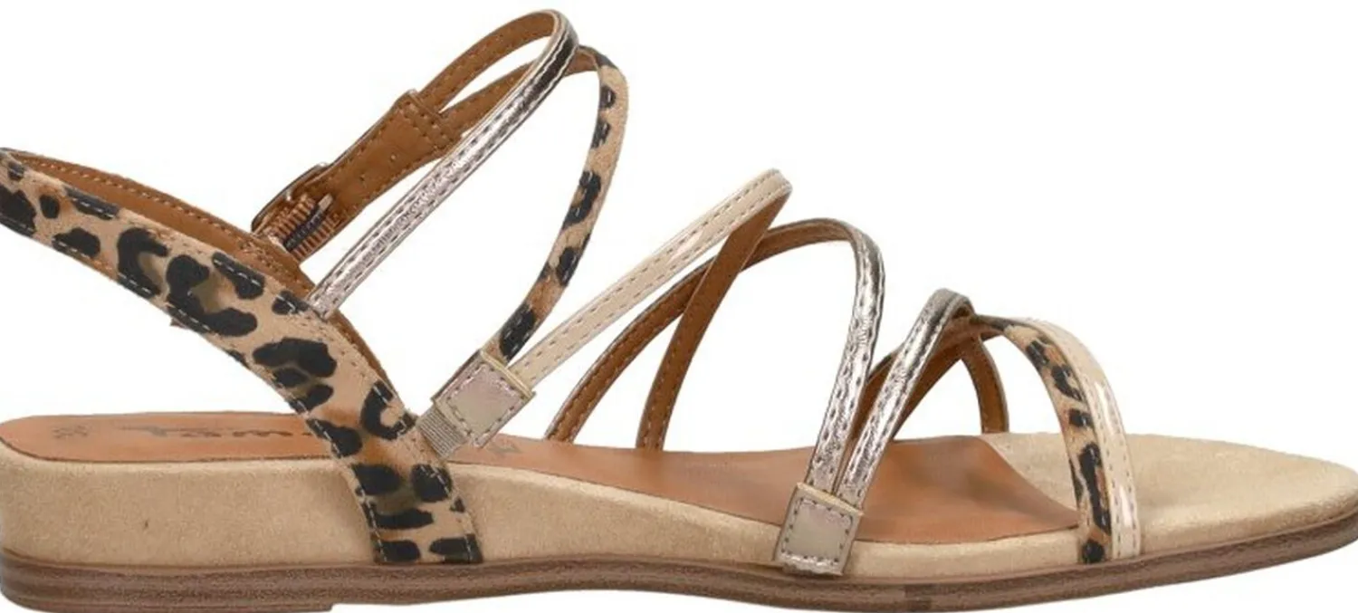 Tamaris Sandalen Plat Cognac Fashion