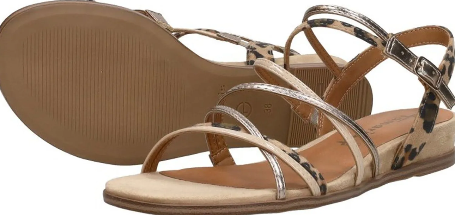 Tamaris Sandalen Plat Cognac Fashion