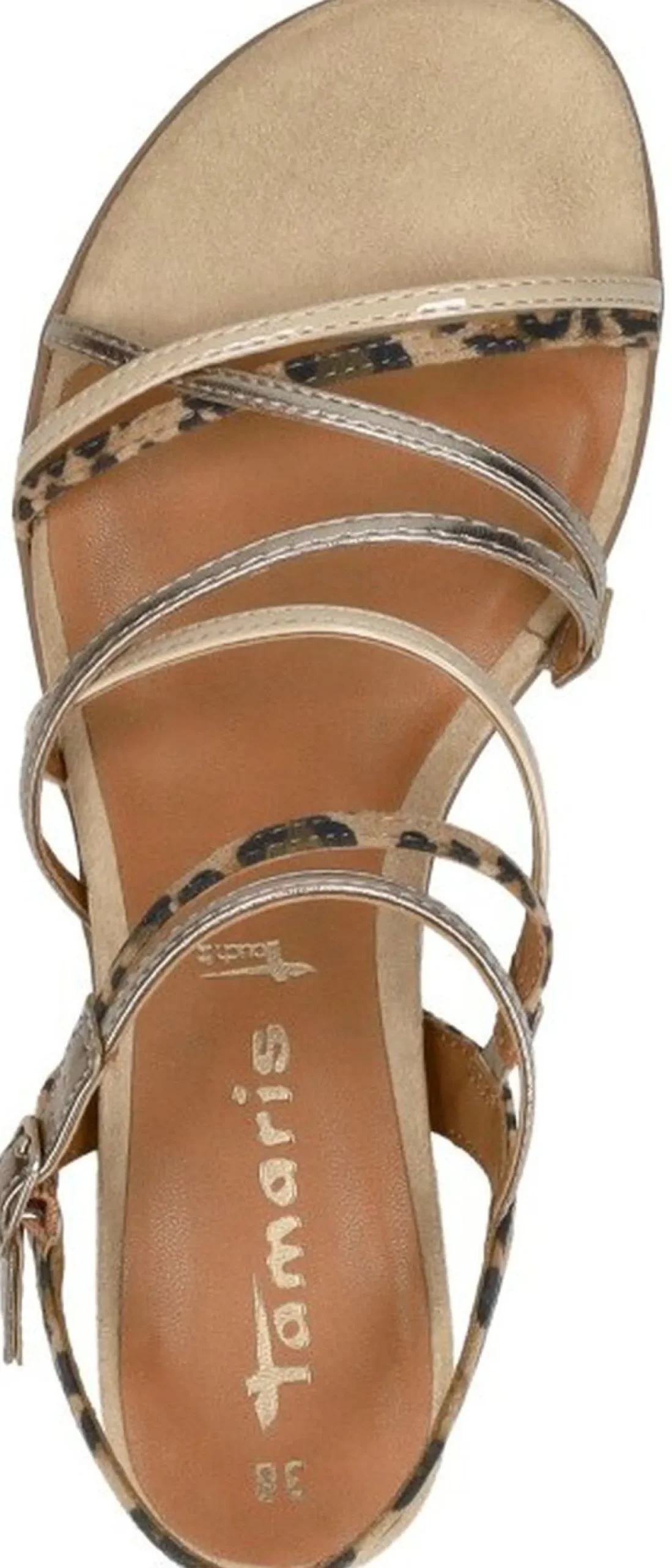 Tamaris Sandalen Plat Cognac Fashion