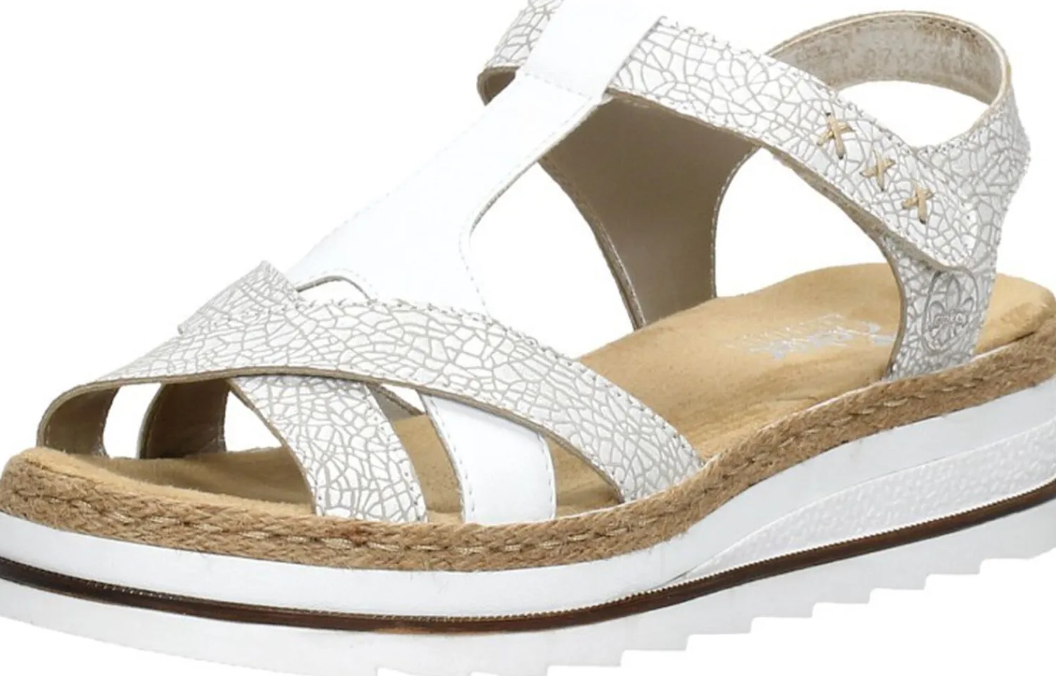 Rieker Sandalen Plat Wit Discount