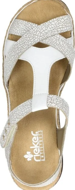 Rieker Sandalen Plat Wit Discount