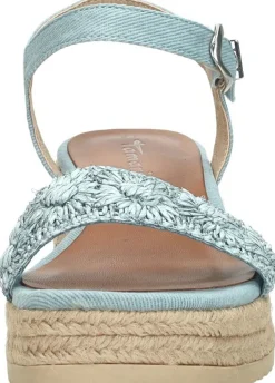 Tamaris Sandalen Touwzool Licht blauw Best
