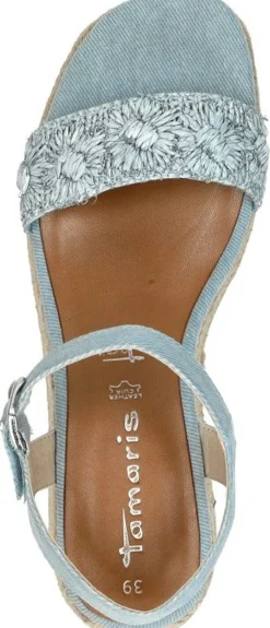Tamaris Sandalen Touwzool Licht blauw Best