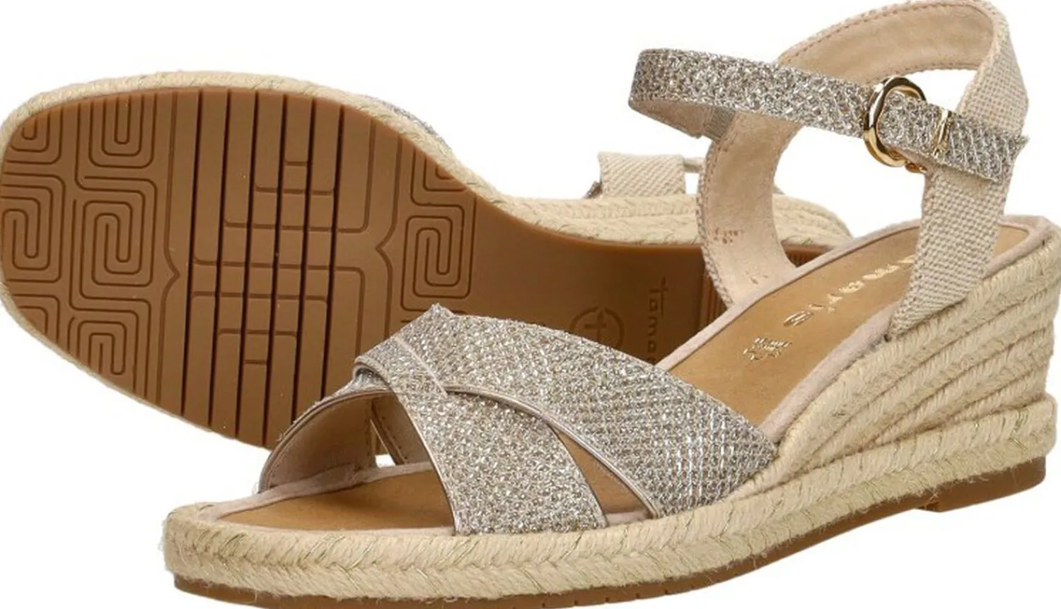 Tamaris Sandalen Touwzool Goudkleur Sale