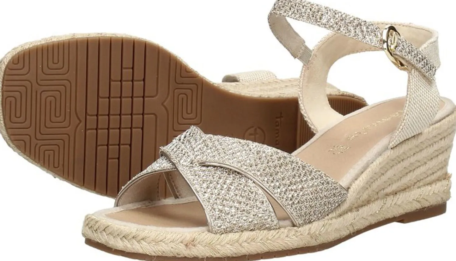 Tamaris Sandalen Touwzool Goudkleur Sale