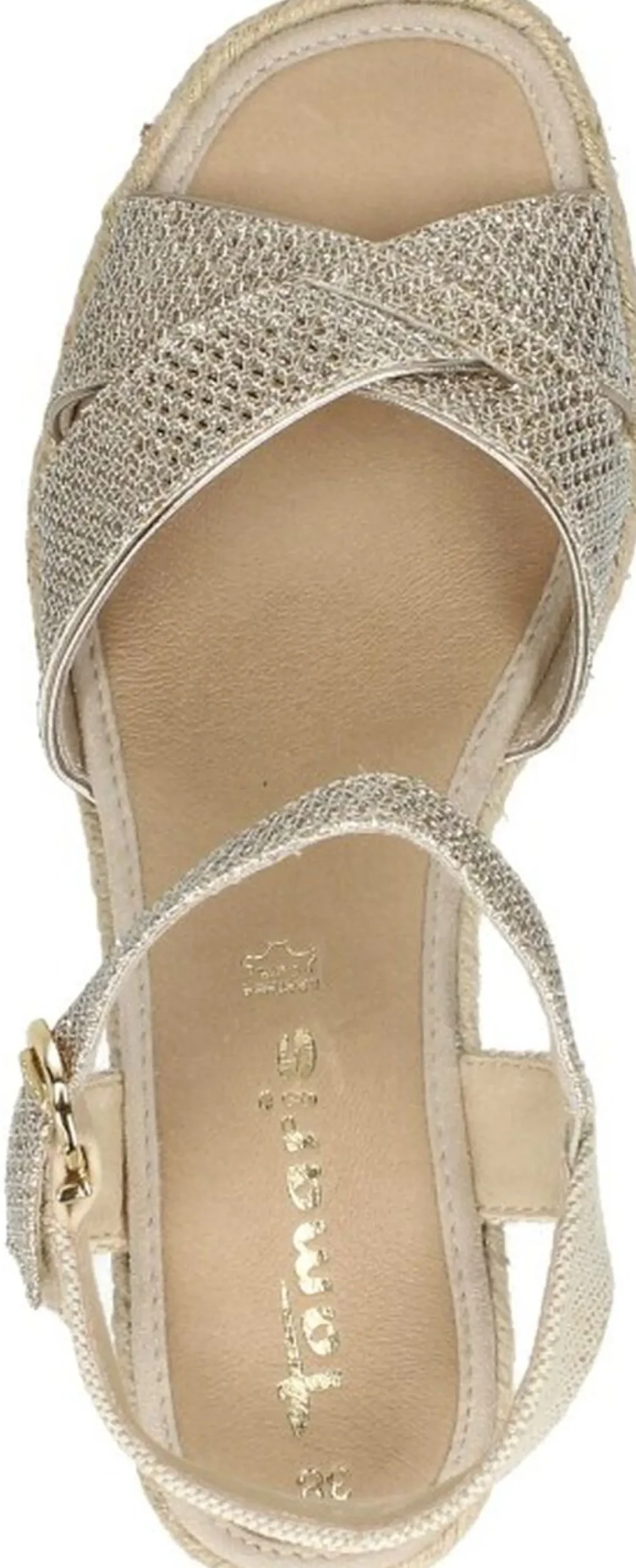 Tamaris Sandalen Touwzool Goudkleur Sale