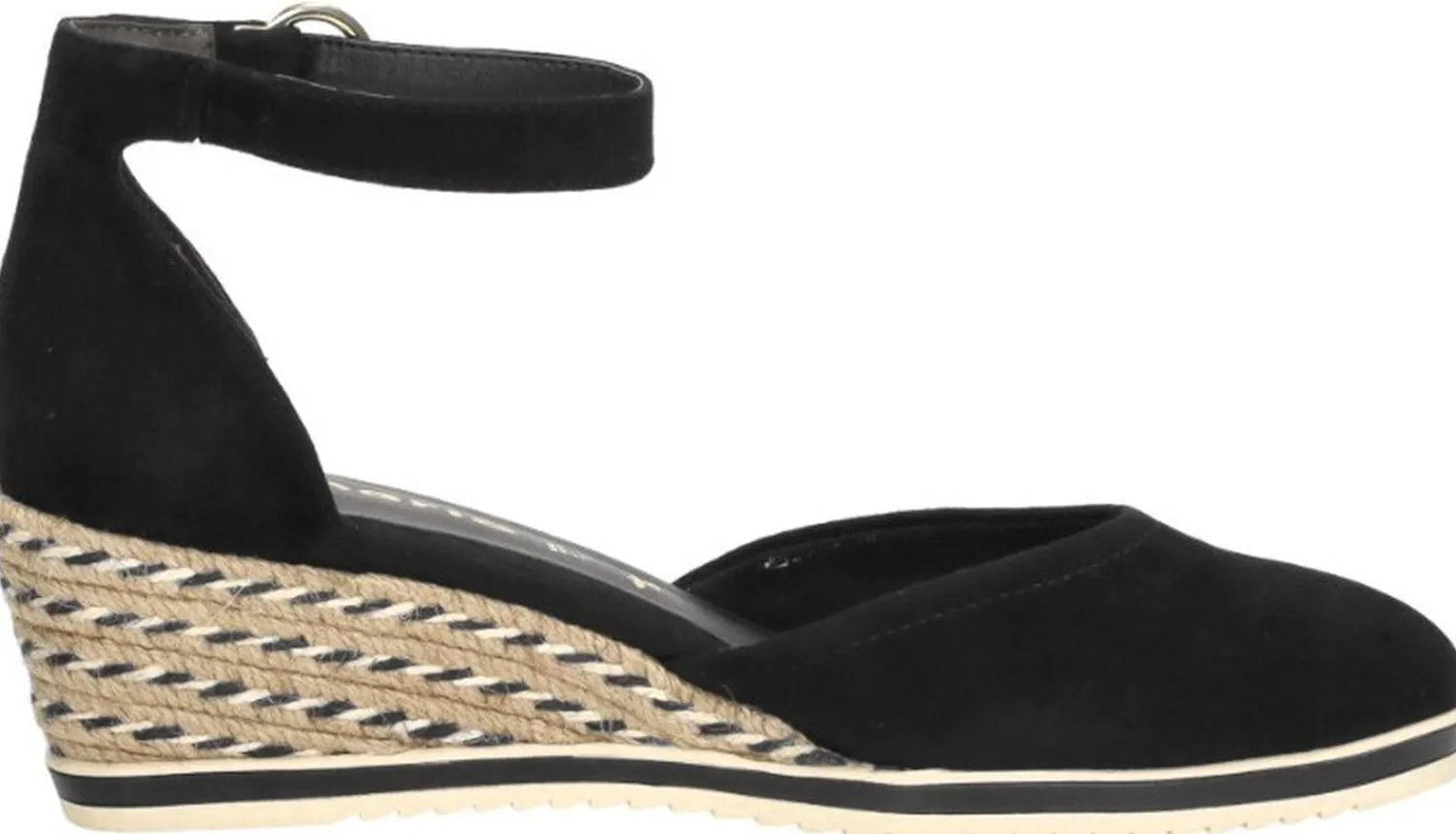 Tamaris Sandalen Touwzool Zwart Clearance