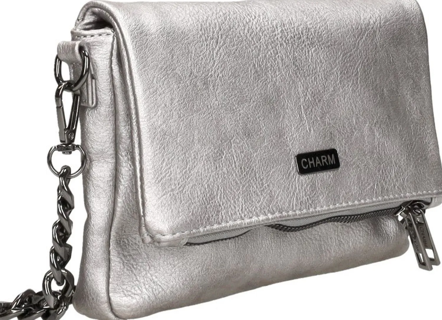 Charm London Schoudertas Zilverkleur Outlet