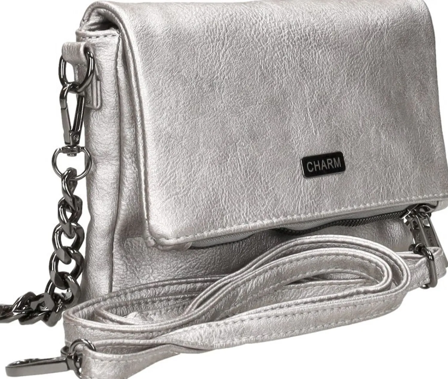 Charm London Schoudertas Zilverkleur Outlet