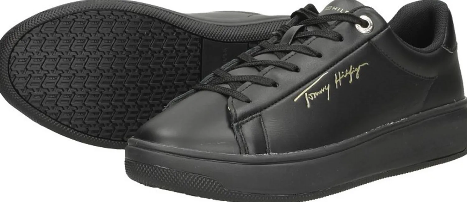 Tommy Hilfiger Signature Court Sneaker Zwart Best