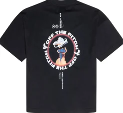 Off The Pitch Sky- High Oversized Tee Unisex Zwart Hot