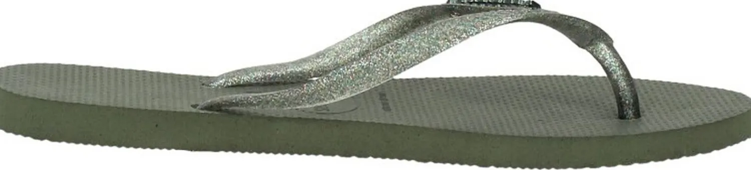 Havaianas Slim Logo Metallic Groen Sale