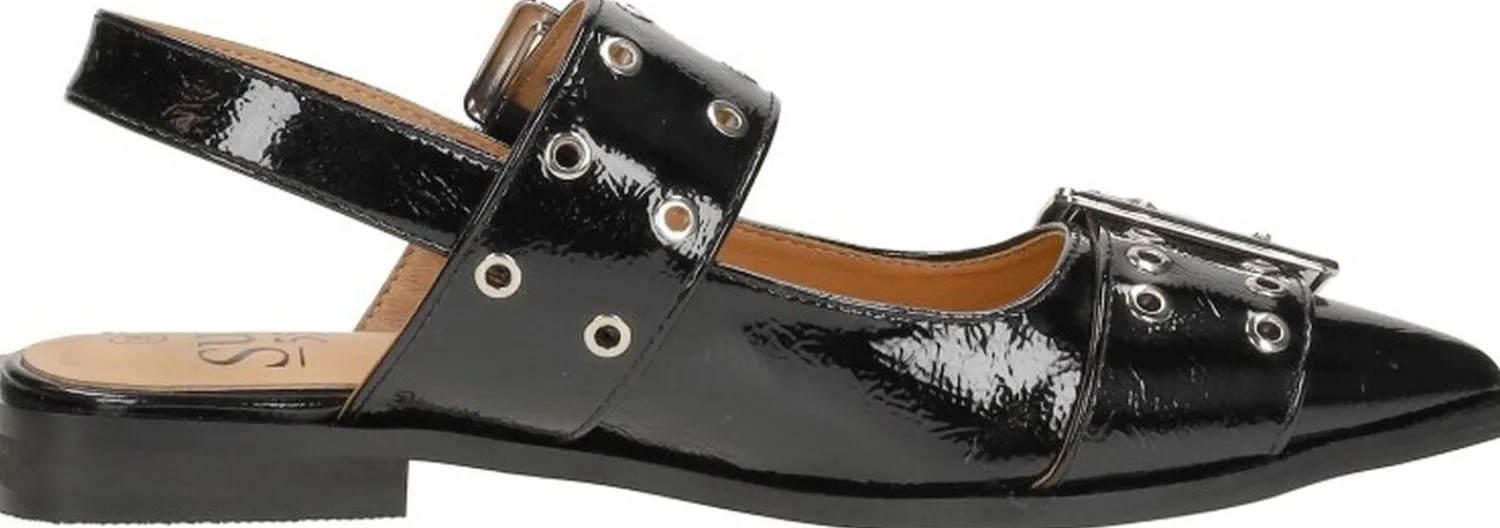 Sub55 Slingbacks Zwart lak Outlet