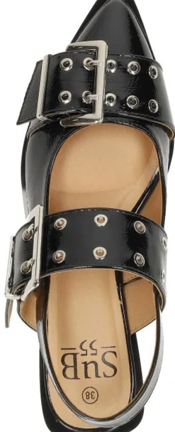 Sub55 Slingbacks Zwart lak Outlet