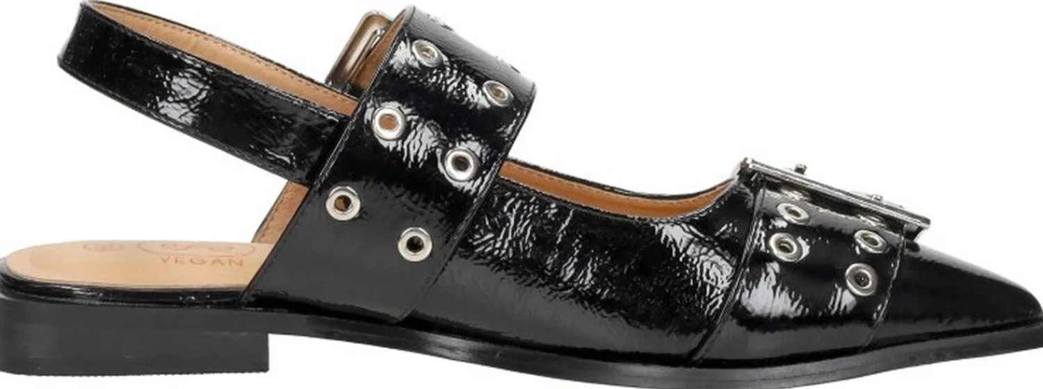 Shoecolate Slingbacks Zwart lak Sale