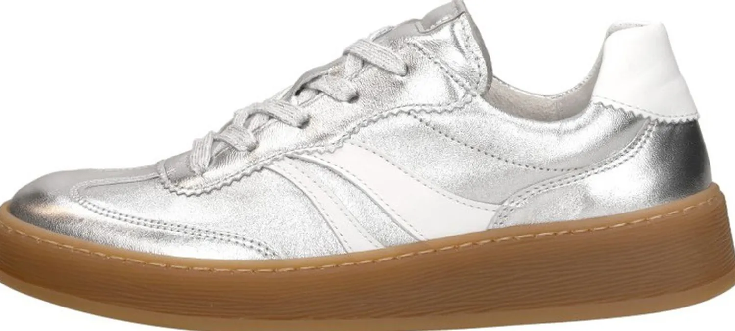 Gabor Sneakers Laag Zilverkleur Discount