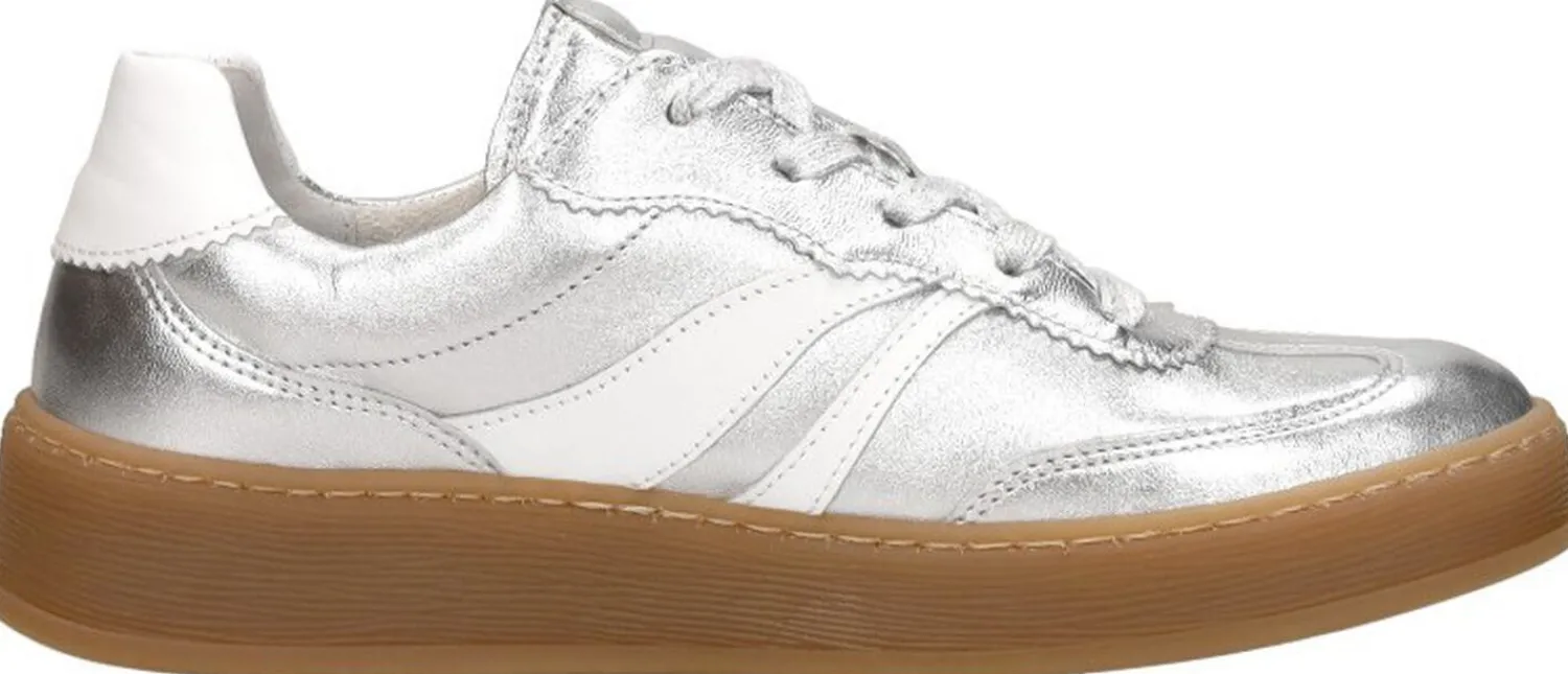 Gabor Sneakers Laag Zilverkleur Discount
