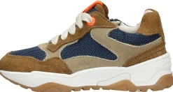Keq Sneakers Laag Cognac Discount