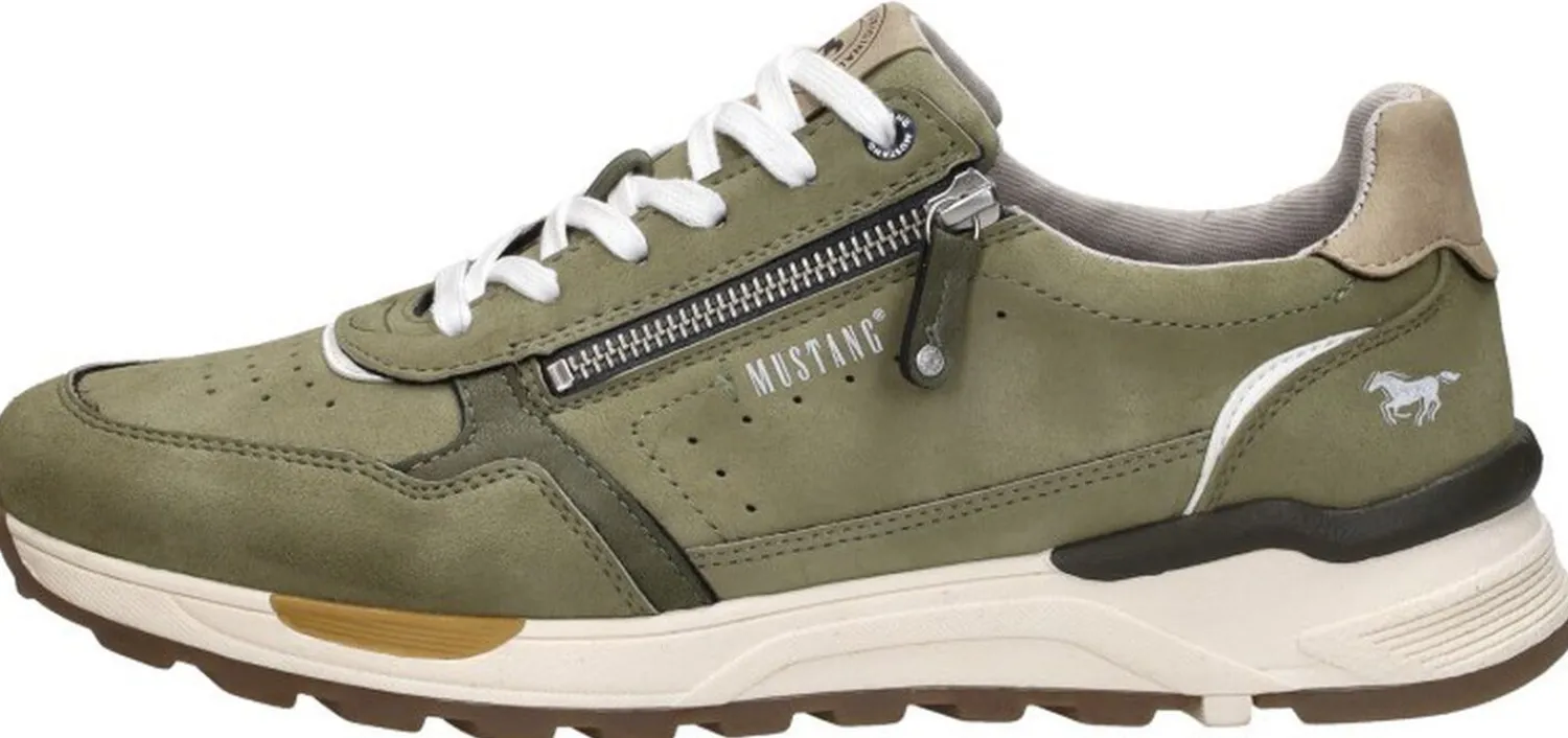 Mustang Sneakers Laag Khaki Fashion