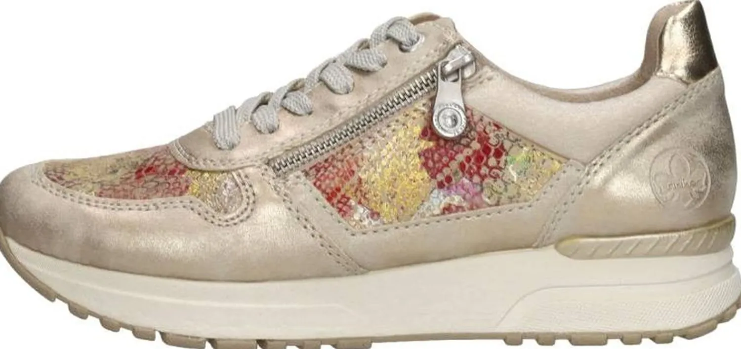 Rieker Sneakers Laag Goudkleur Fashion