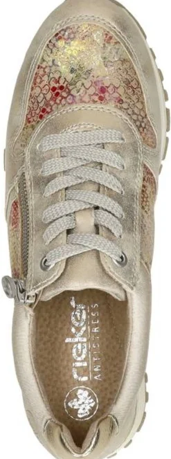 Rieker Sneakers Laag Goudkleur Fashion