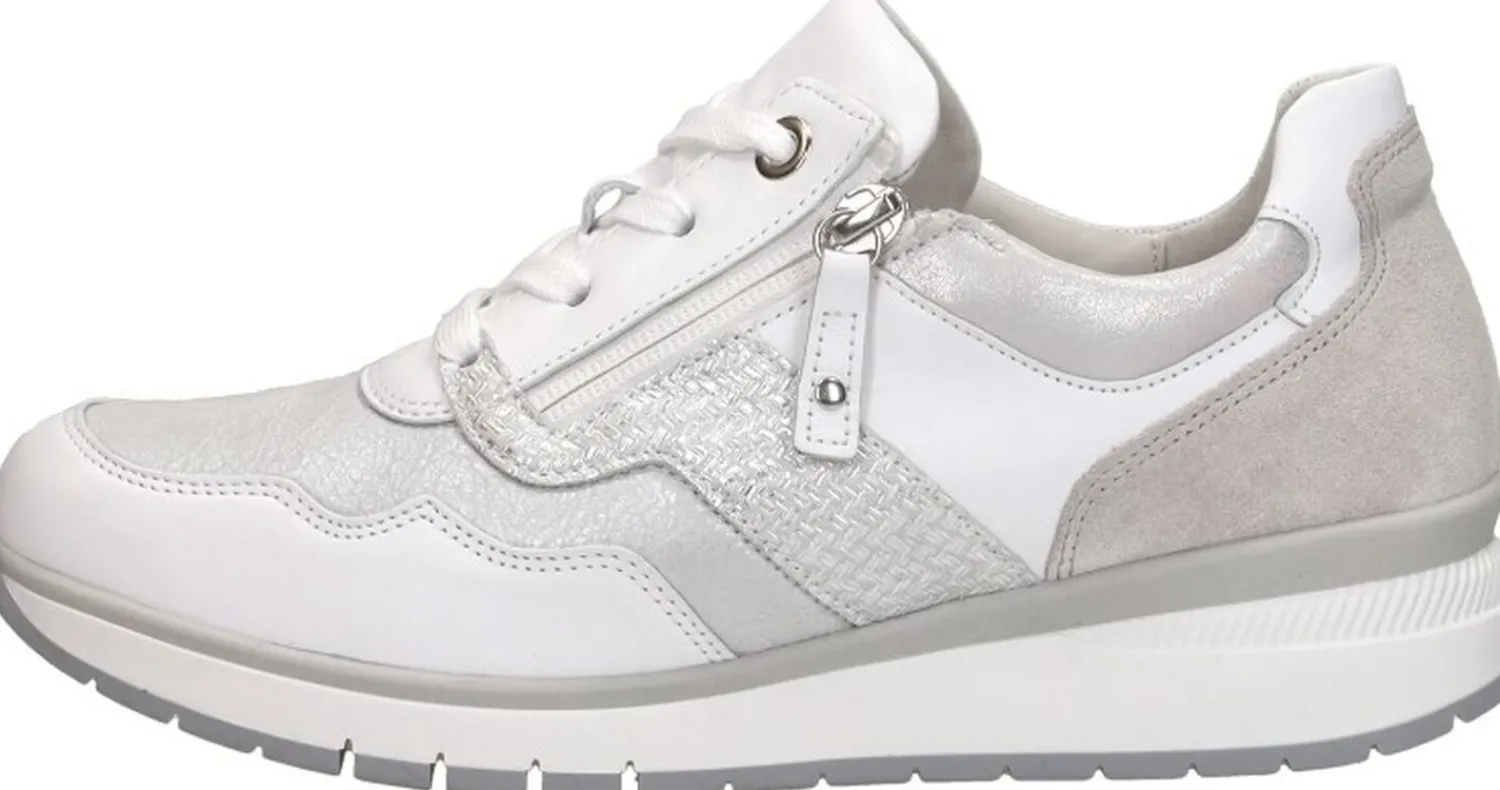 Gabor Sneakers Laag Met Stretch Wit Fashion