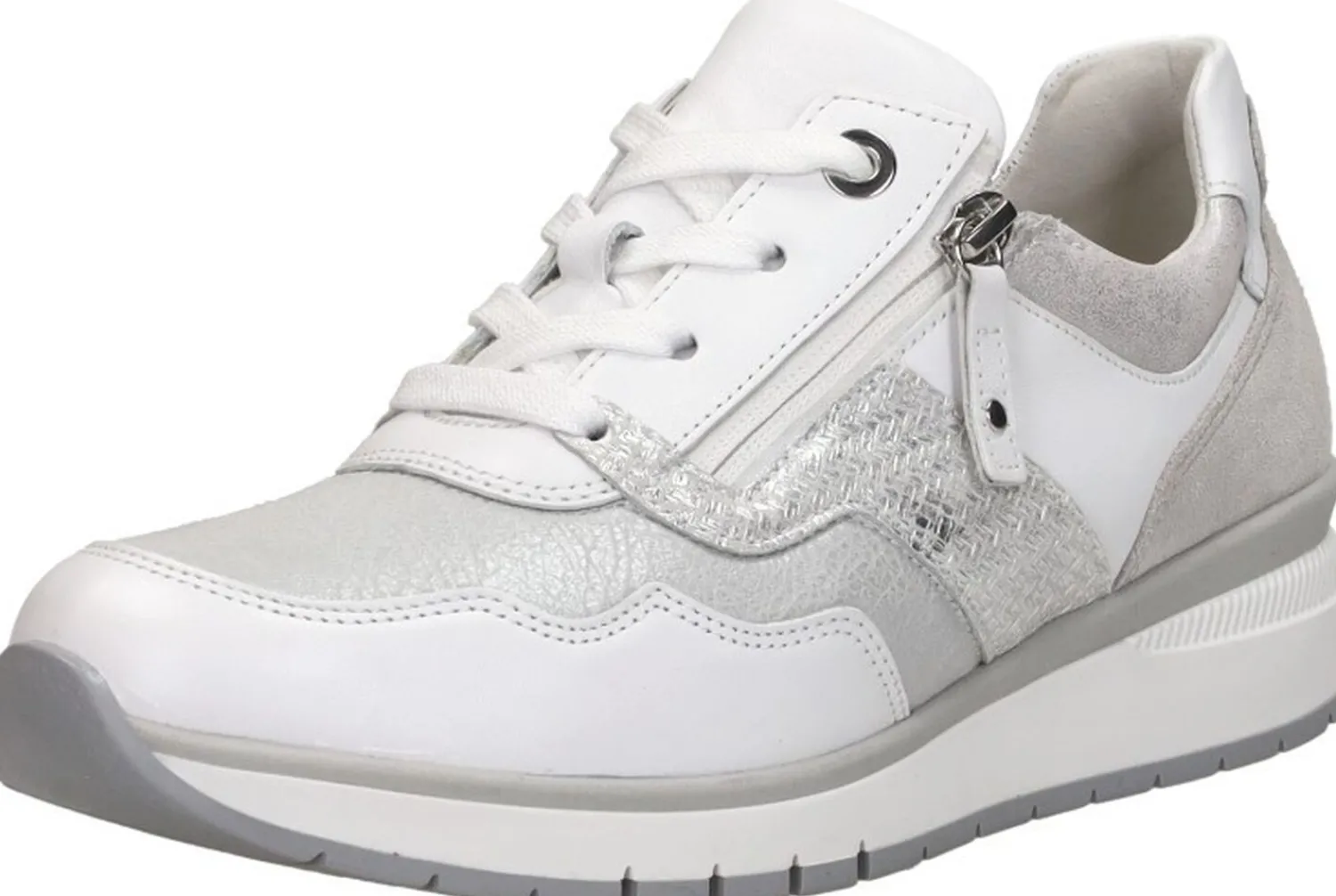 Gabor Sneakers Laag Met Stretch Wit Fashion