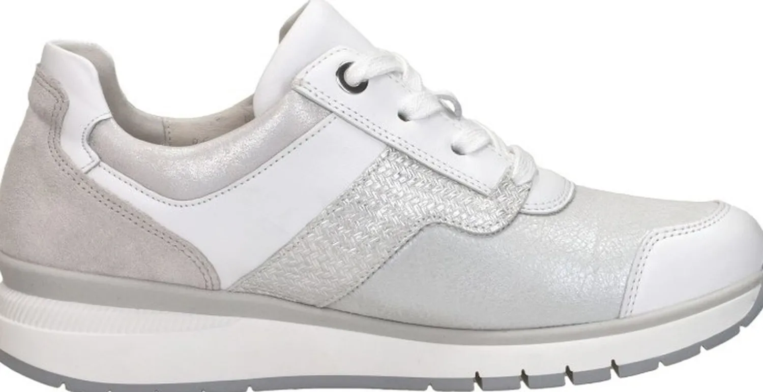 Gabor Sneakers Laag Met Stretch Wit Fashion