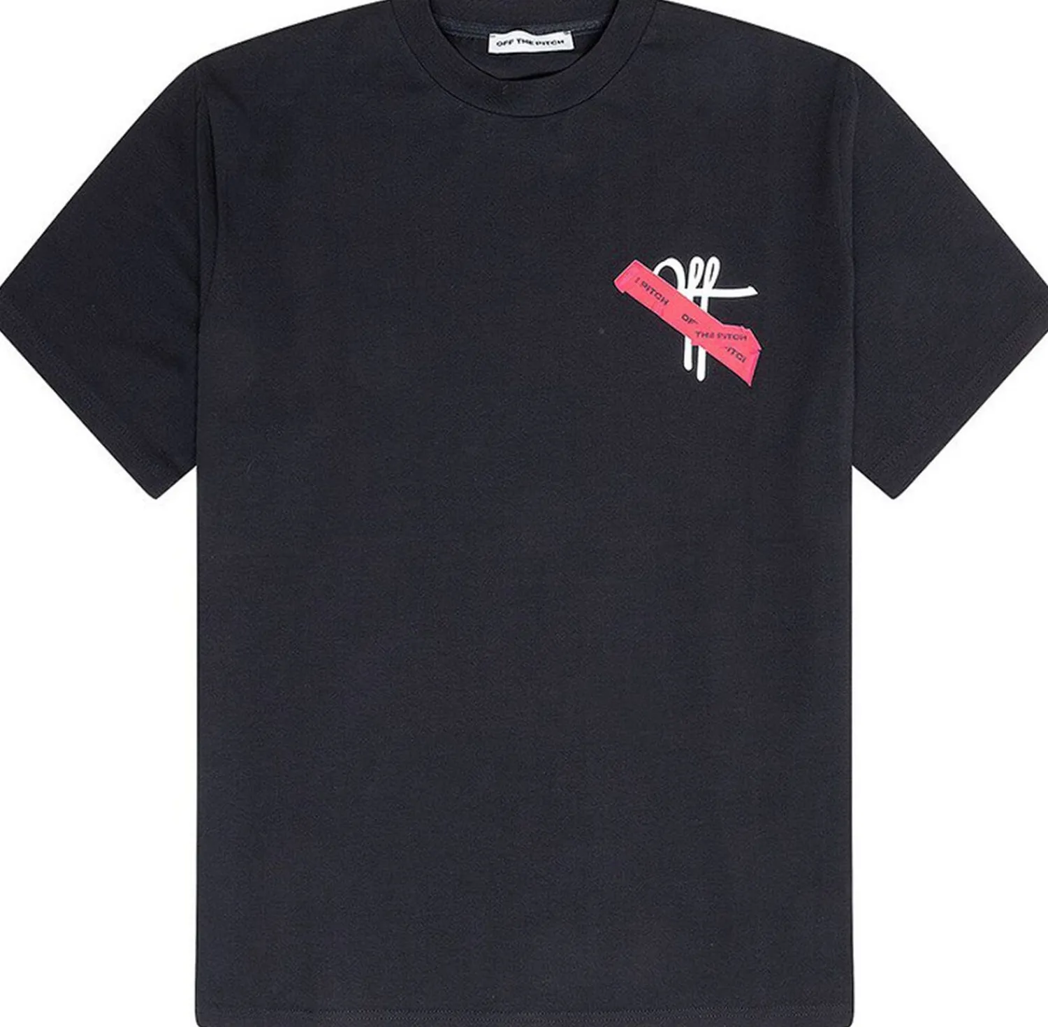 Off The Pitch Tape Off Regular Fit Tee Zwart Discount