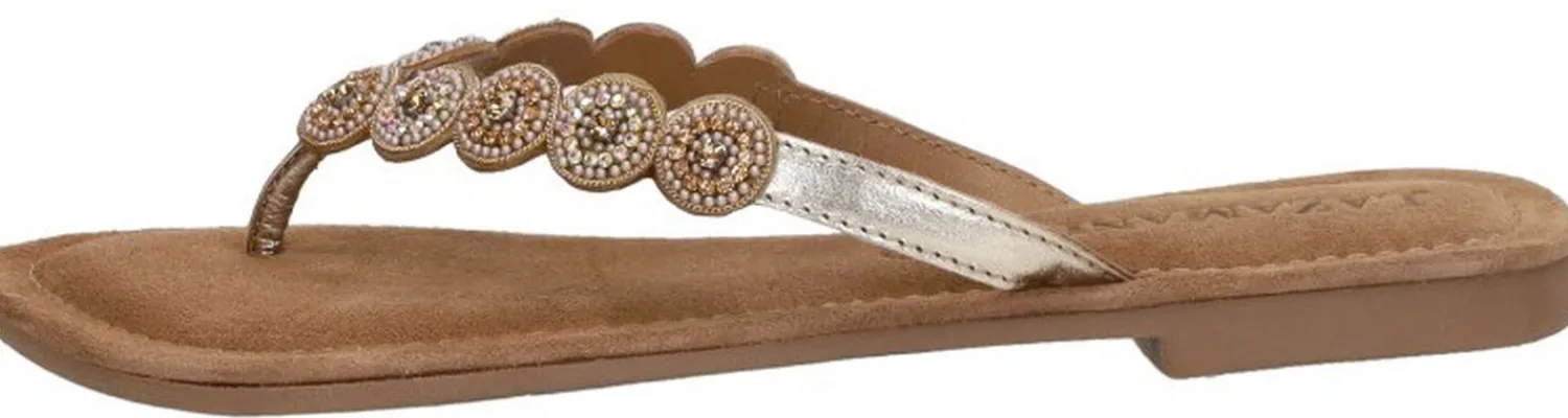 Lazamani Teenslippers Goudkleur Outlet