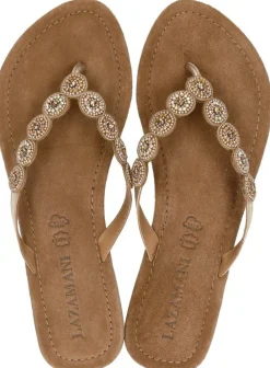 Lazamani Teenslippers Goudkleur Outlet