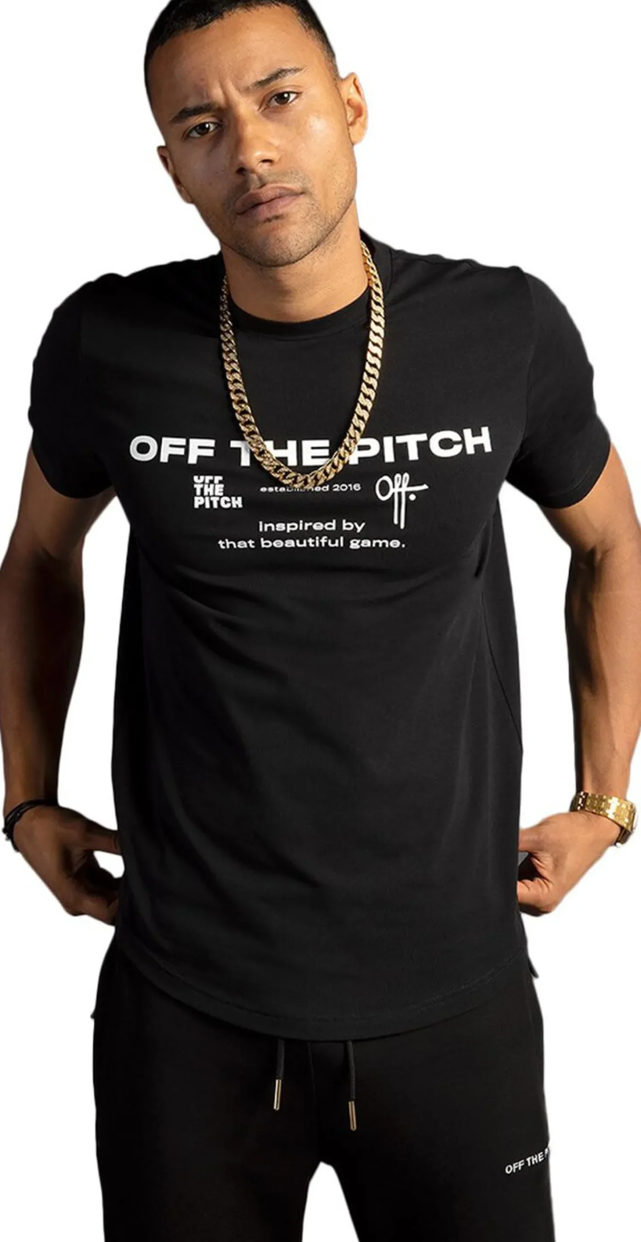 Off The Pitch The Sage Tee Zwart Fashion