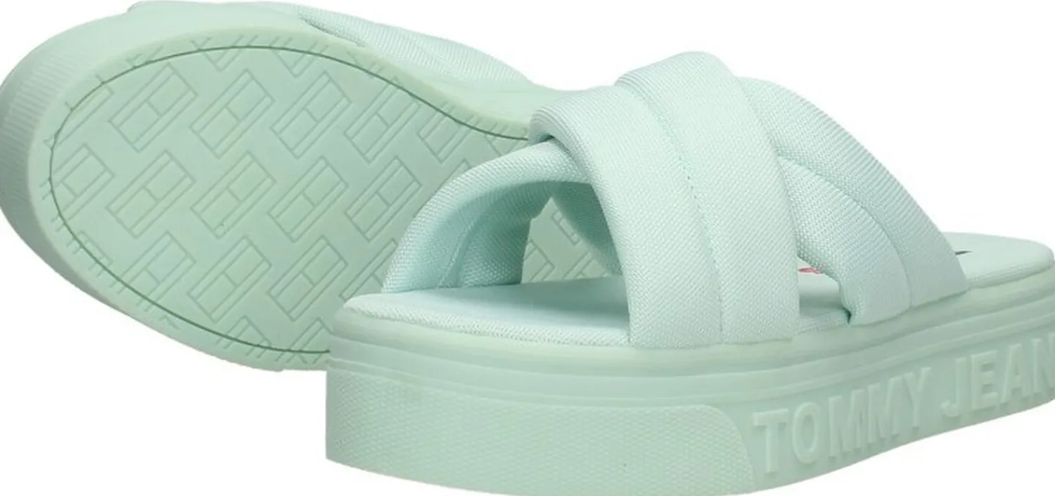 Tommy Hilfiger Tommy Jeans Flatform Sandal Licht blauw New