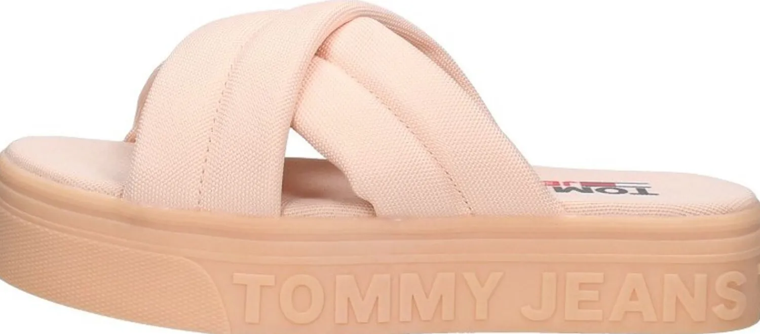 Tommy Hilfiger Tommy Jeans Flatform Sandal Beige Clearance