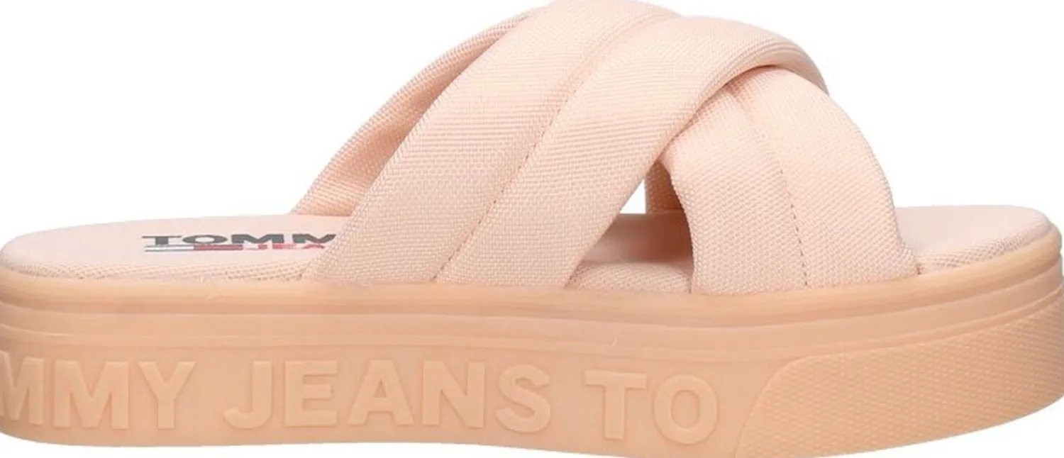 Tommy Hilfiger Tommy Jeans Flatform Sandal Beige Clearance