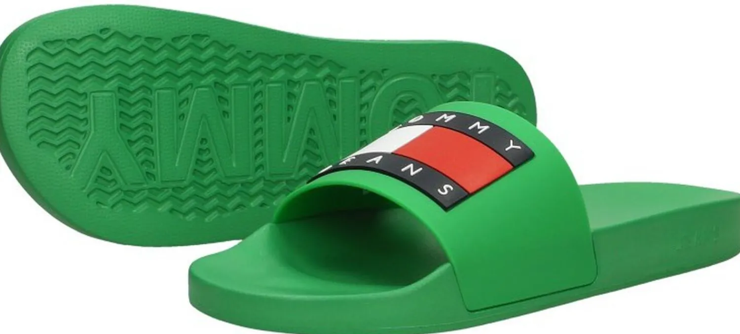 Tommy Hilfiger Tommy Jeans Pool Slide Essential Groen Fashion