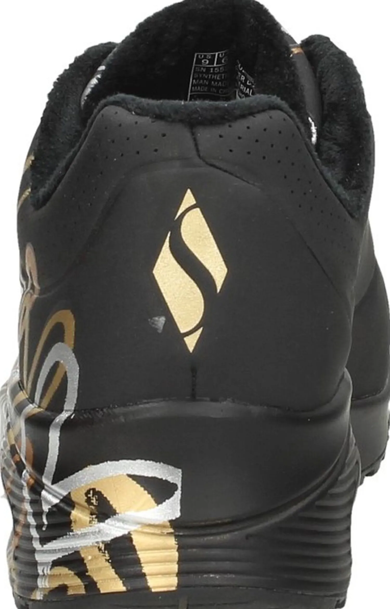 Skechers Uno Metallic Love Zwart Hot