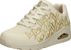 Skechers Uno-Golden Heart Gebroken wit Discount