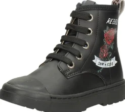 Shoesme Veterschoen hoog Zwart Hot