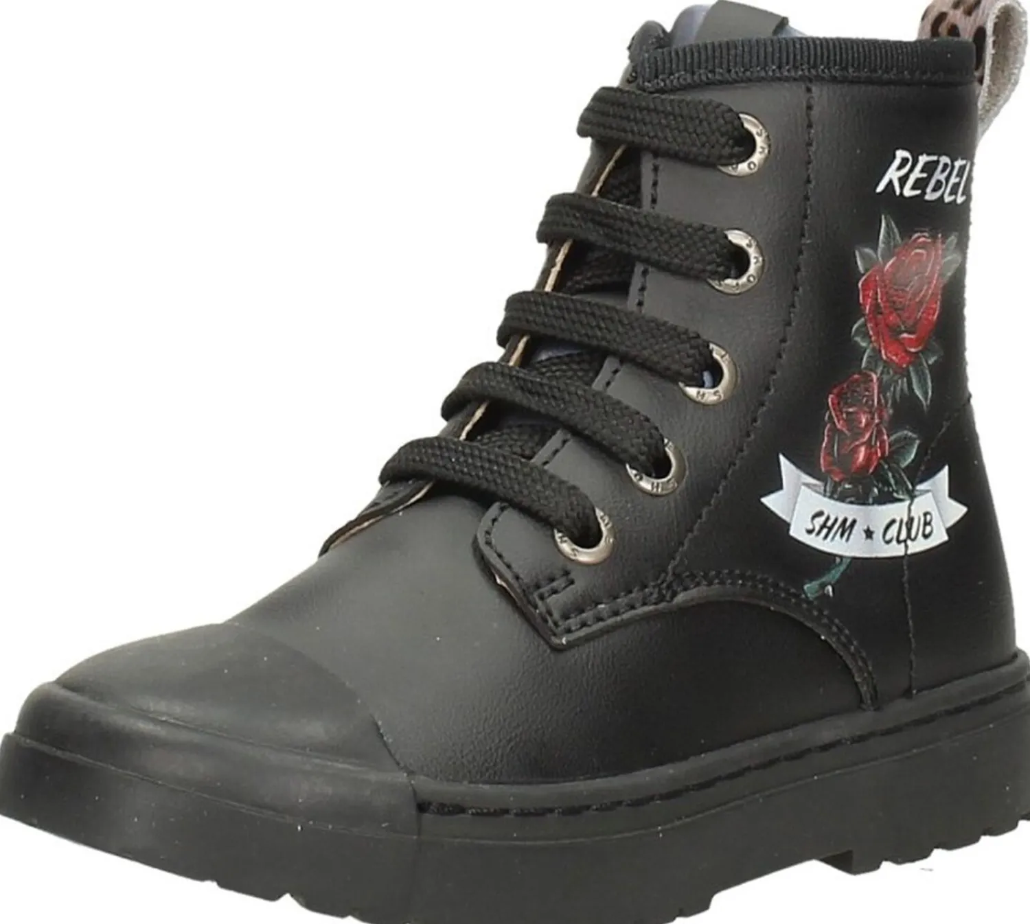 Shoesme Veterschoen hoog Zwart Hot