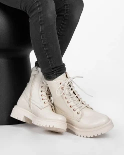 Sub55 Veterschoen hoog Gebroken wit Discount