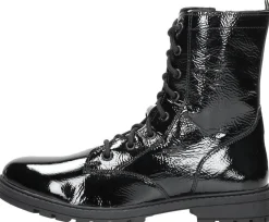 Sub55 Veterschoen hoog Zwart lak Sale