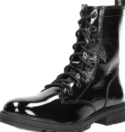 Sub55 Veterschoen hoog Zwart lak Sale