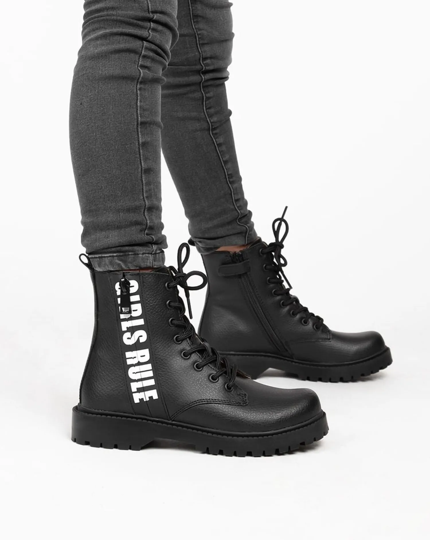 Sub55 Veterschoen hoog Zwart Fashion