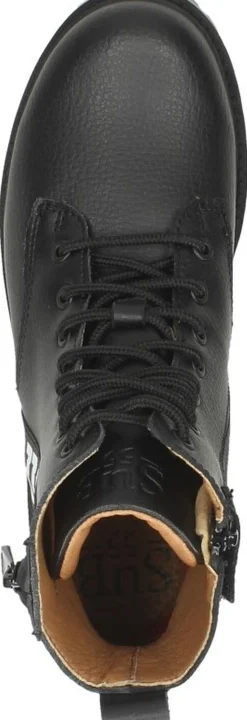 Sub55 Veterschoen hoog Zwart Fashion
