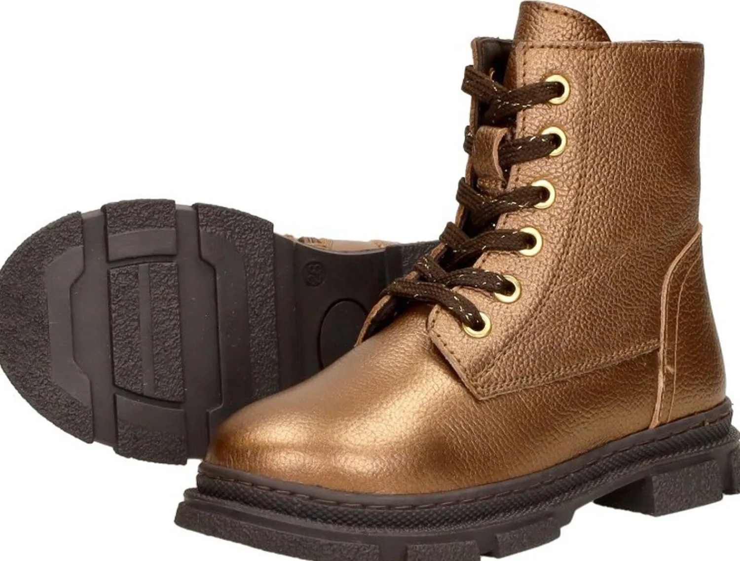 Keq Veterschoen hoog Brons Clearance