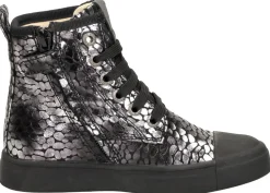 Shoesme Veterschoen hoog Zilverkleur Sale